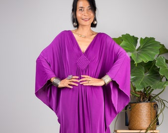 Purple dress, Kaftan Dress for women, Magenta Maxi Dress, Kimono, Butterfly Dress, Caftan, Plus Size dress, Purple Kaftan Dress FU1S