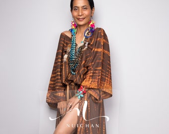 Tie dye caftan, Loose fit beach dress, Tie dye kaftan, Long maxi dress, resort kaftan, summer kaftan, one size fit plus dress, caftan dress