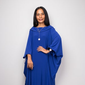 Long Blue Dress for Women, Blue Kaftan Dress, Maxi Dress, Loose Fit ...