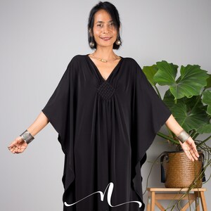 Black Kaftan Dress for Petite Women Caftan Maxi Dress Loose - Etsy