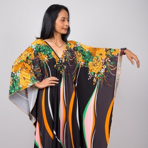 Boho summer kaftan, Floral dress, Boho Kaftan Dress, Maxi Dress, Long loose fit dress, Kaftan, caftan, frock dress FU1P