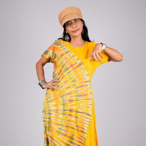 Tie dye dress, Festival maxi dress, Hippie dress, Summer dress, Lounge dress, Dress with pockets