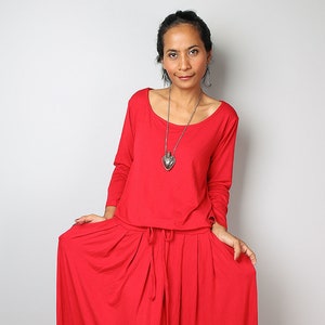 Wool Dress Vintage, Womens Dresses Casual, Red Dress Women, Midi