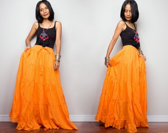 orange maxi skirt mamma mia 2