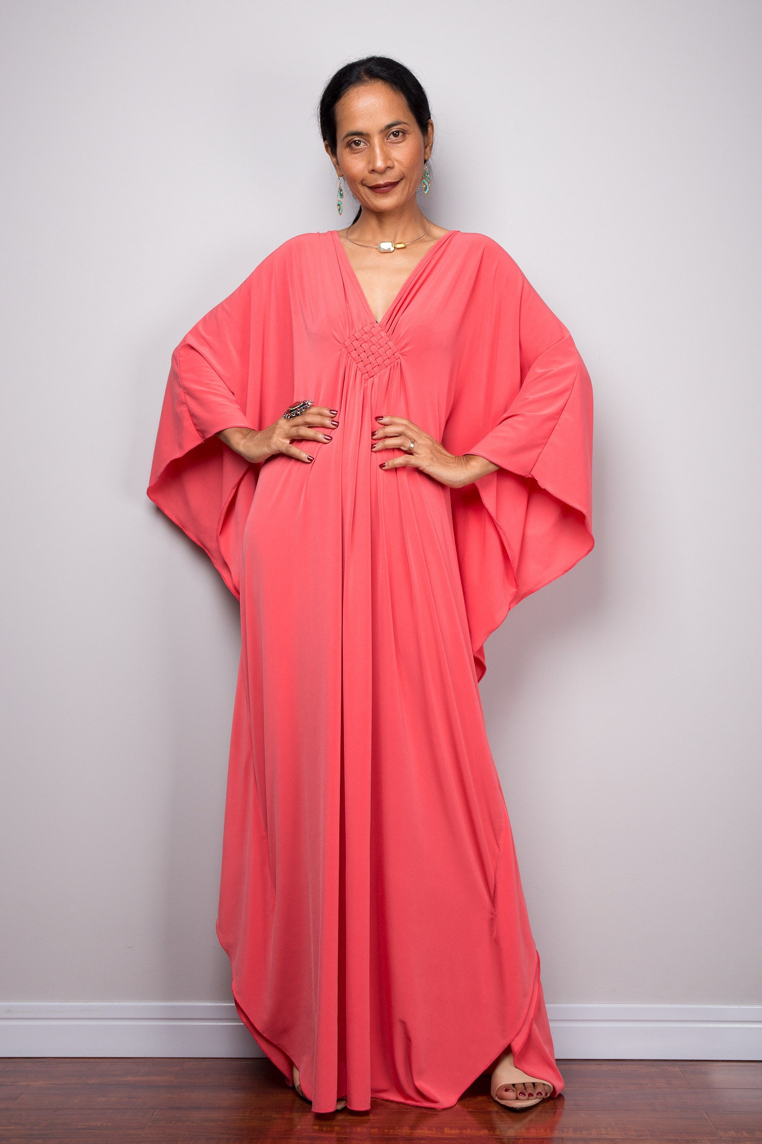 strapless open back dress Presenting Dusty Pink Color with Work Georgette Gown main image 1