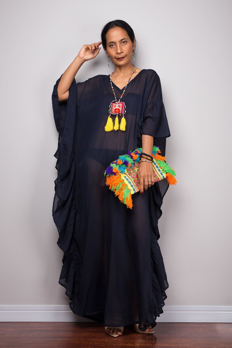 navy beach kaftan