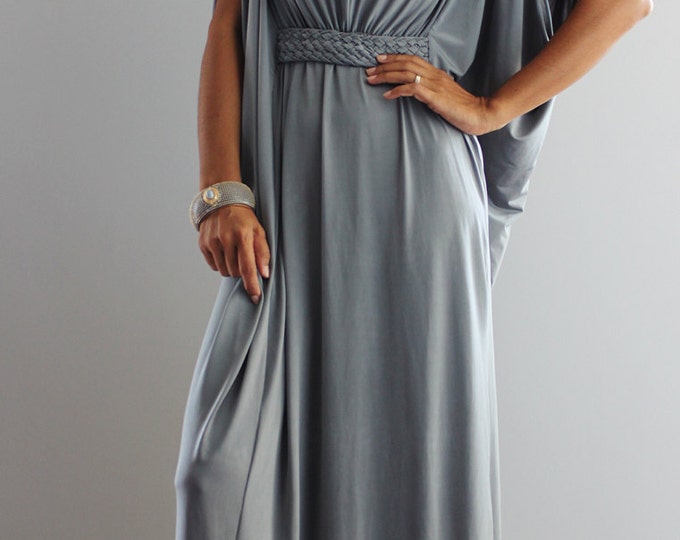 Light Grey Maxi Dress Funky Kimono Butterfly Tube Dress : - Etsy