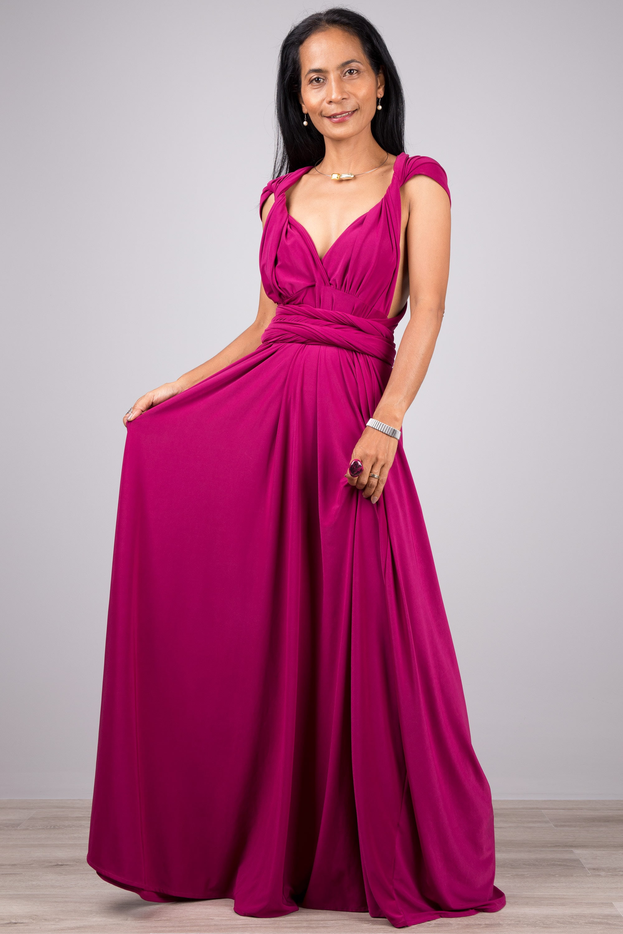 mulberry pink dress Mirabella Mulberry Ombre Maxi Dress