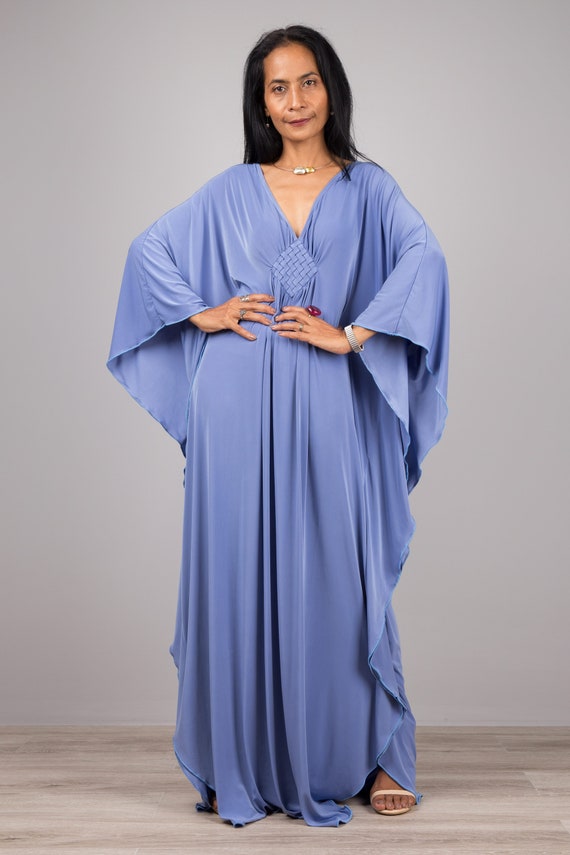 Blue Kaftan Dress Caftan Long Maxi Dress Oversized Light - Etsy