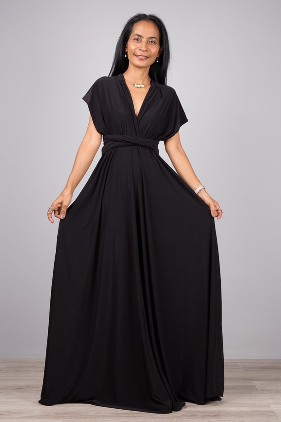 Black Convertible Dress Floor Length 