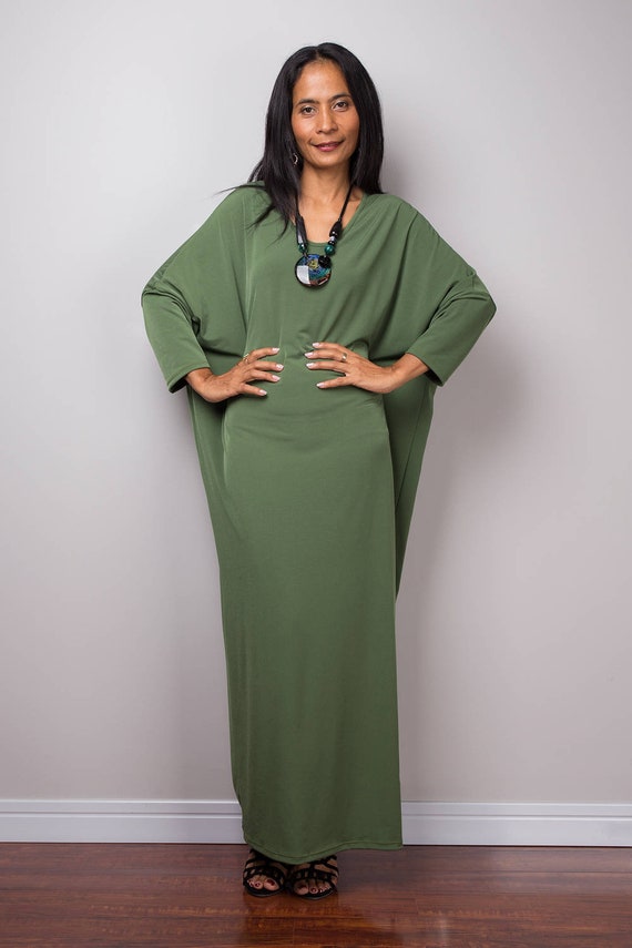 Green Dress green mid length dress lounge dress oversized | Etsy