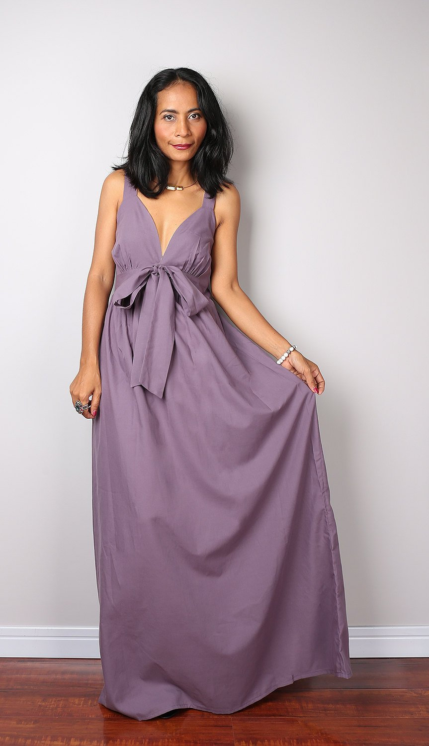 Lilac Grey Dress Etsy