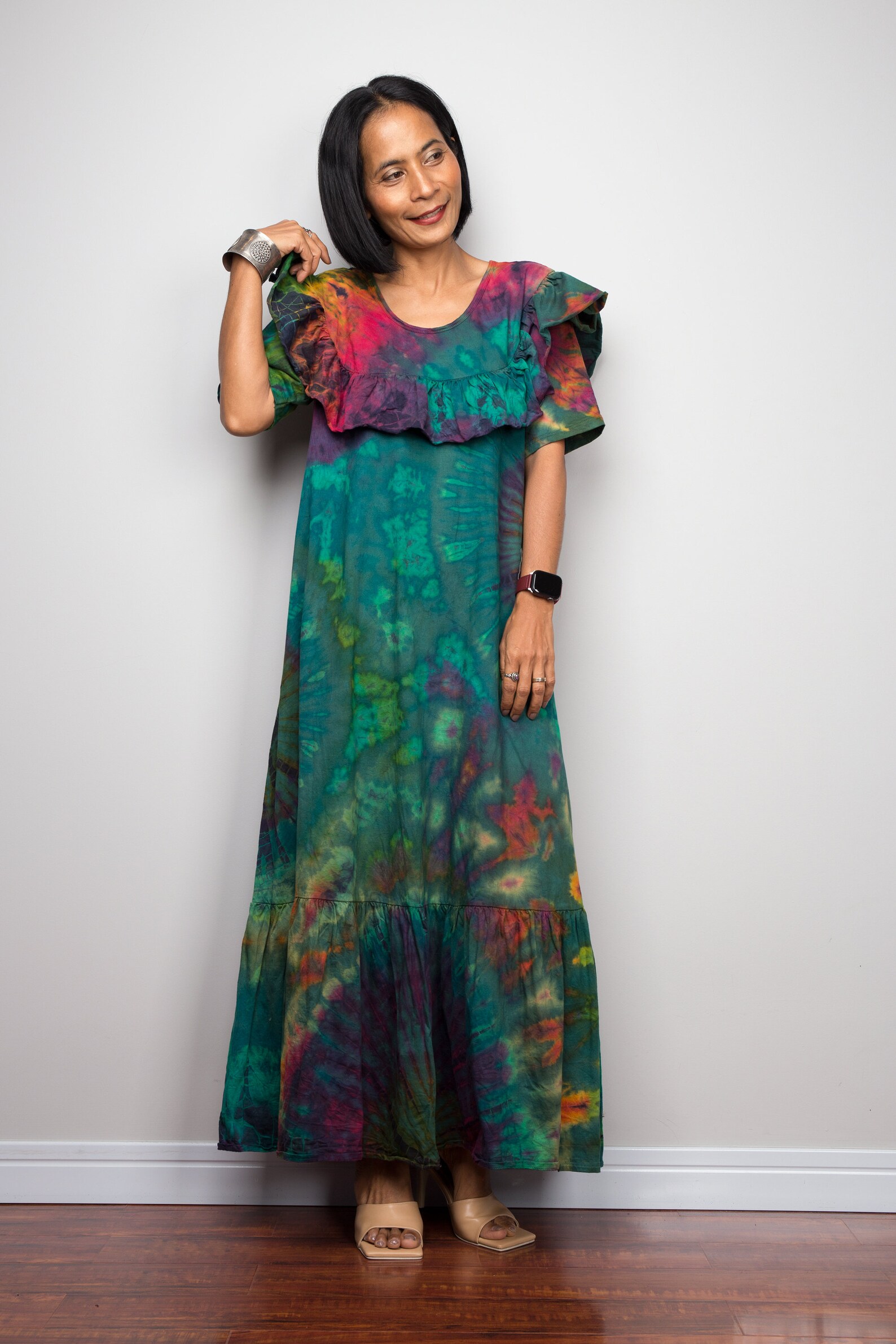 Tie Dye Dress Hippie Festival Midi Dress Gypsy Dress Summer | Etsy