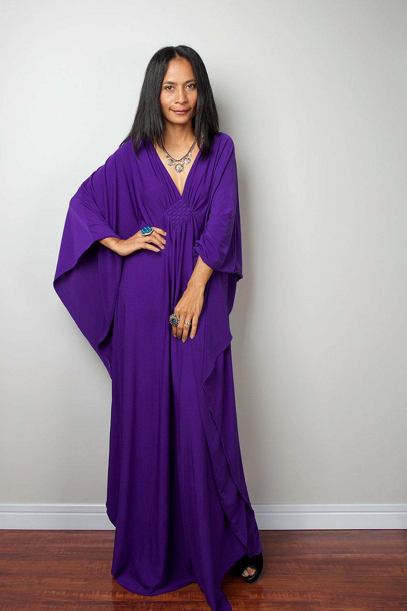 Purple Caftan Maxi Dress Long Oversized Frock Dress : FU1S - Etsy