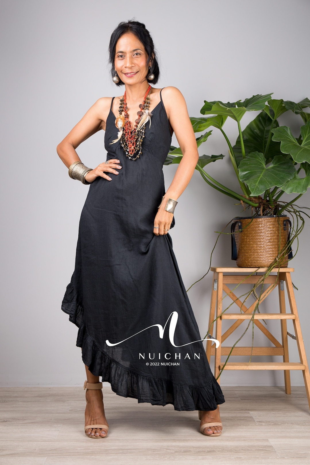 polka dot dress black Midi UK Size:4 FOR . Singer Pink Lovely