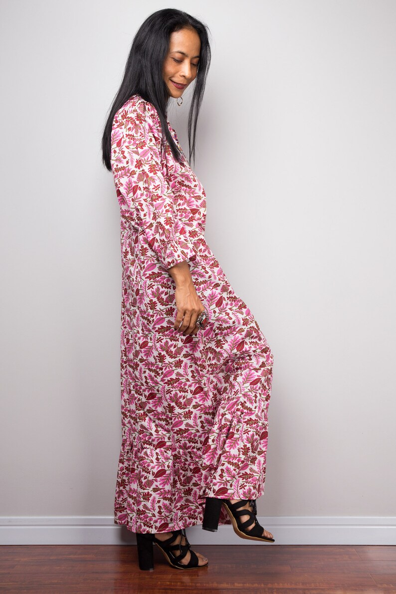 Cardigan Kimono, Pink Duster Vest , Wrap Cape, Beach cover up, Lounge robe image 5