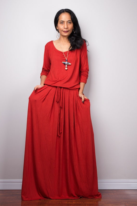 maxi dress burnt orange