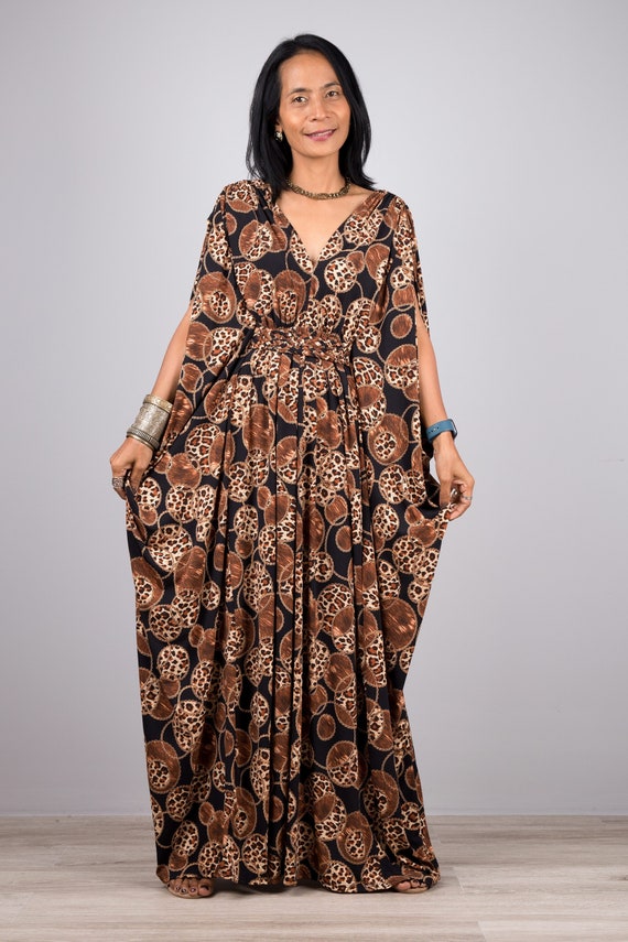 Sleeveless Tube Maxi Dress, Boho Empire Evening Kaftan