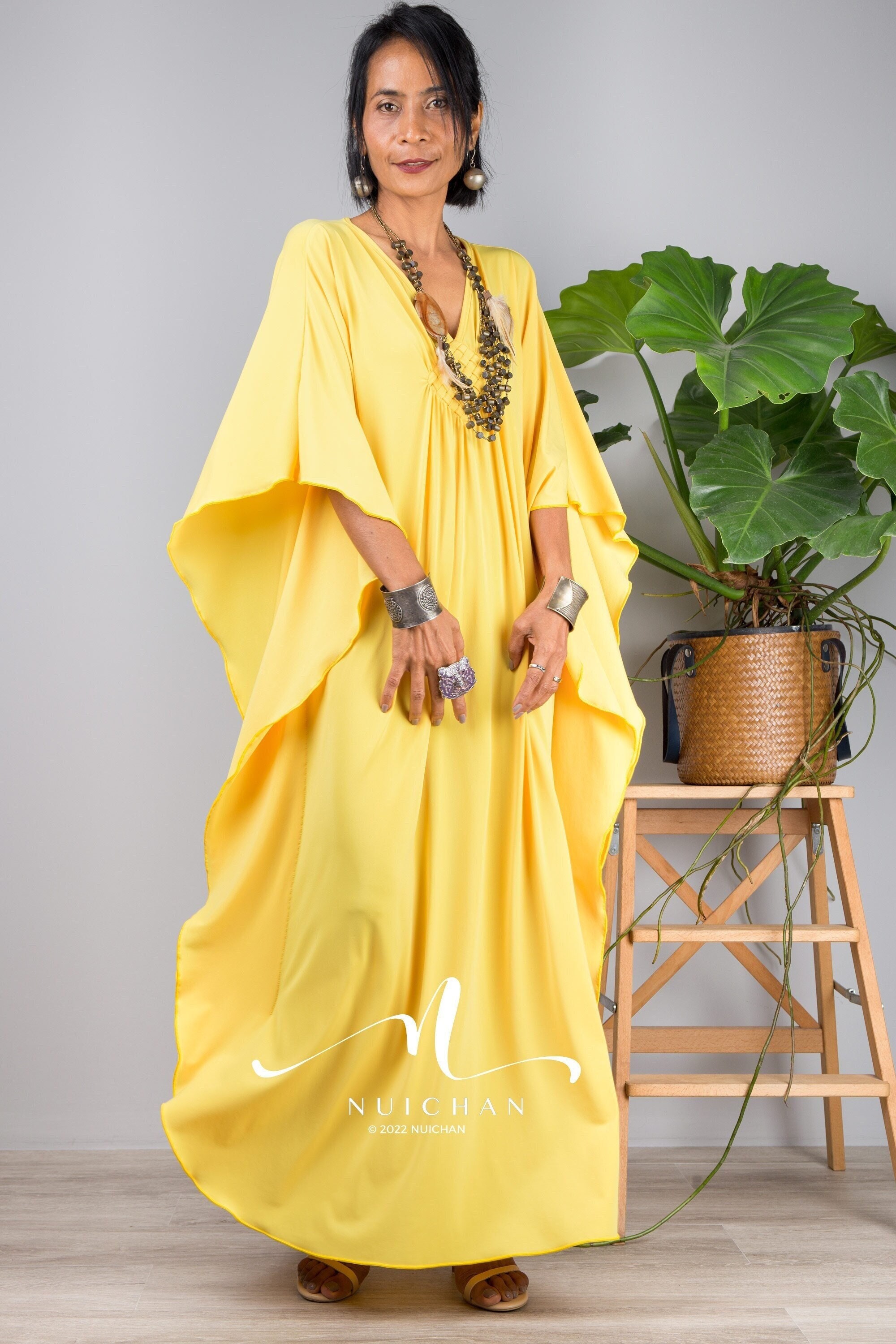 Caftan jaune new arrivals