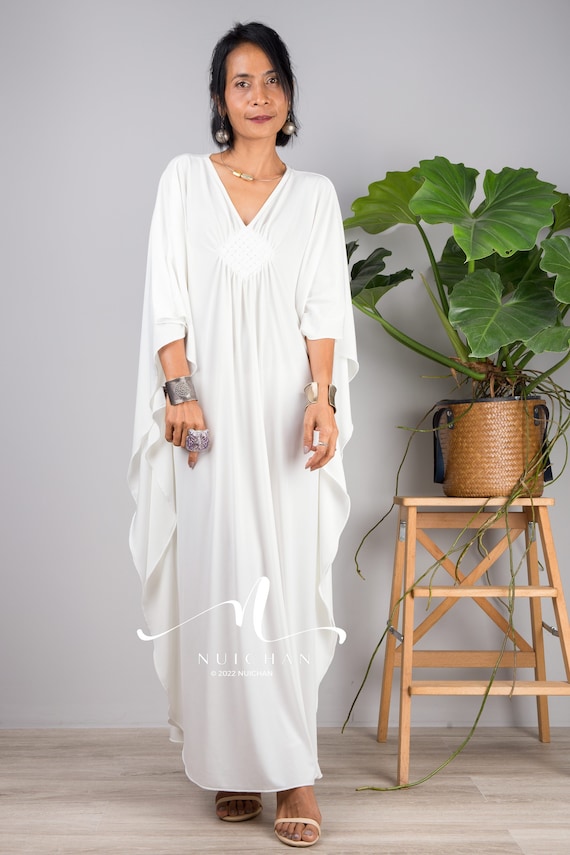 Off White Kaftan Maxi Dress: Petite Grecian Evening Gown - Etsy Off White Kaftan Maxi Dress: Petite Grecian Evening Gown - Etsy