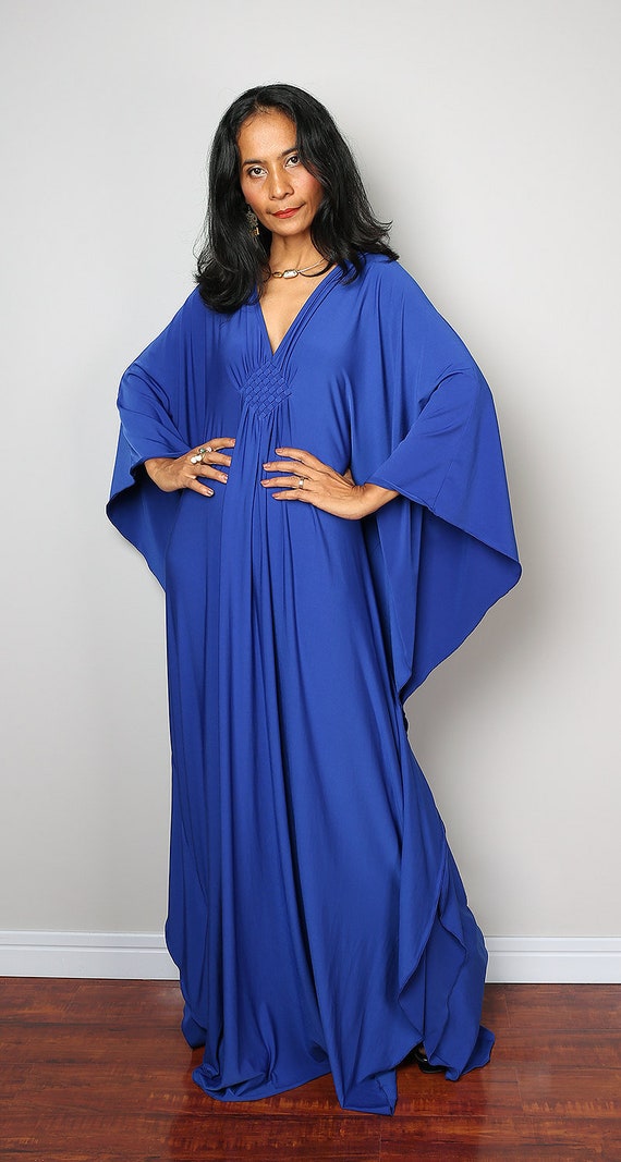 Blue Maxi Dress Kaftan Long blue dress Women maxi dress