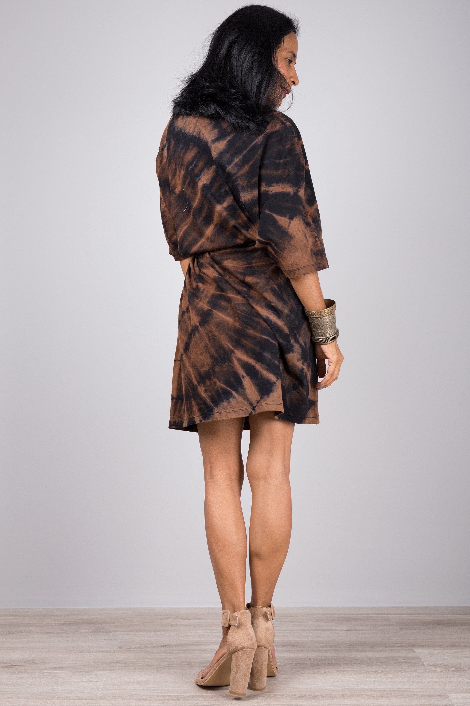 Hippie Tie Dye Hoodie Dress