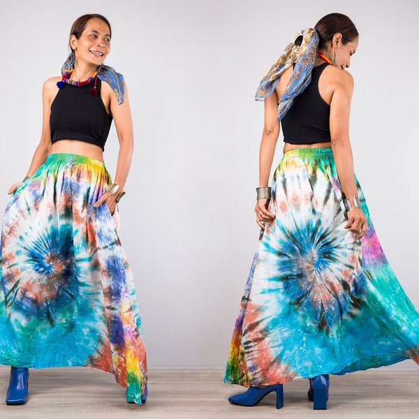 Gold Tie Dye Women's Skirt