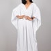 White Dress for women, Plus size kaftan, Long white evening dress, Loose fitting Dress , White maxi dress, Resort dress, frock dress, FU1S 