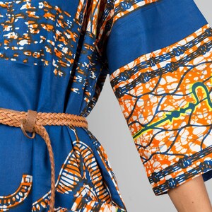 Cassandra Ankara Kaftan Dress - Abstract Red Print
