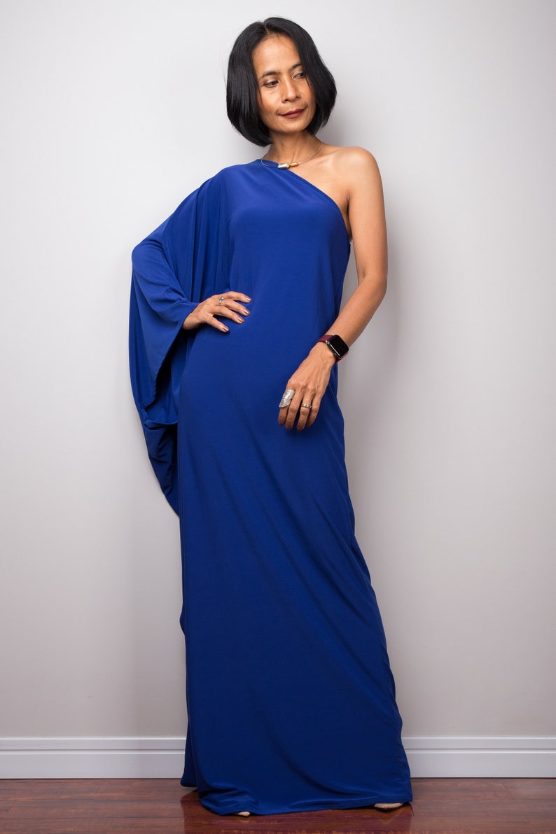 blue one shoulder