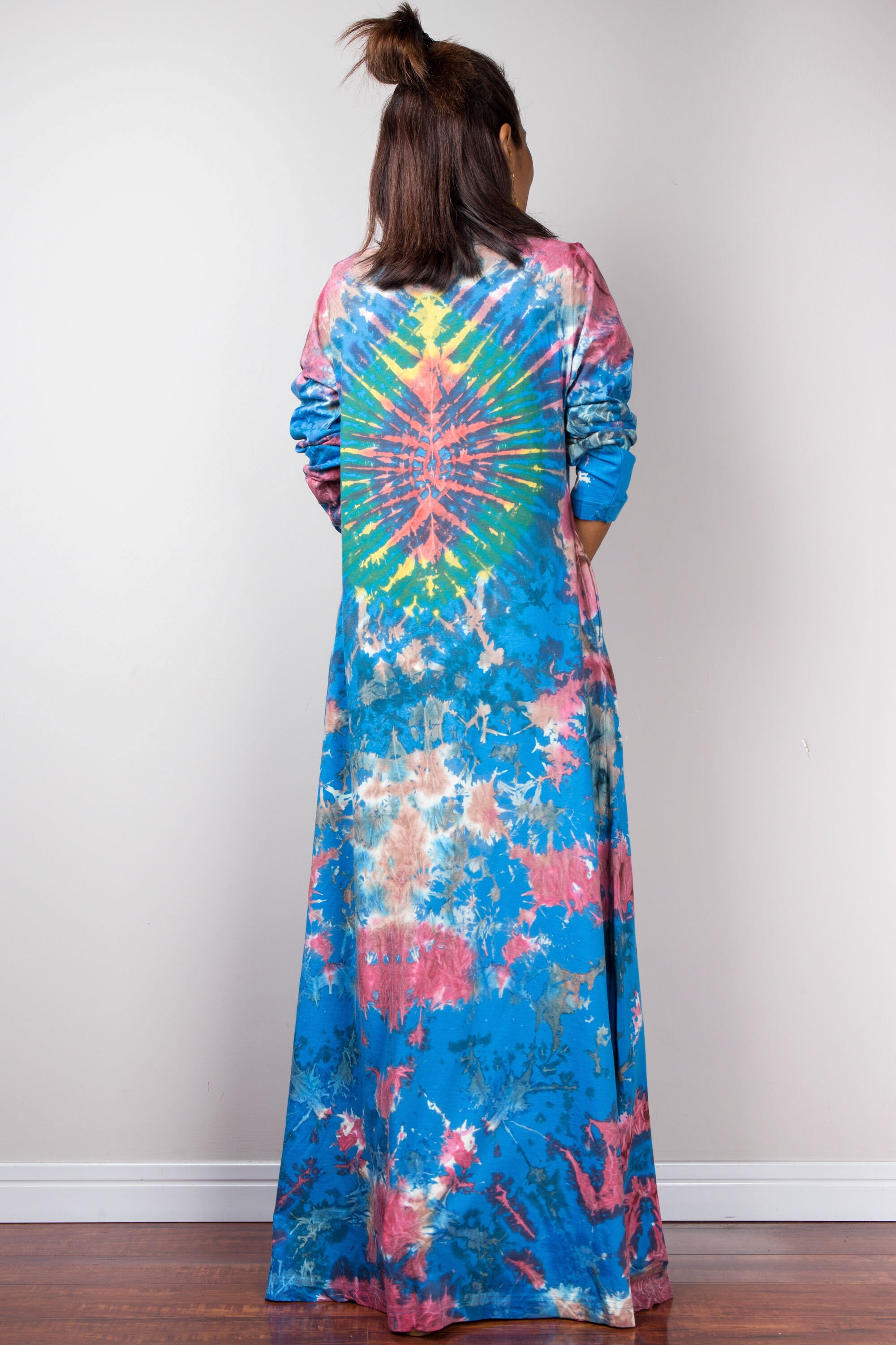 Tie Dye Dress, Blue Tye Dye Dress With Long Sleeves, Boho Maxi Dress, Hippie Dress, Festival Clothing, Tie-dye Dress, Colourful Gypsy Dress - Etsy Tie Dye Dress, Blue Tye Dye Dress With Long Sleeves, Boho Maxi Dress, Hippie Dress, Festival Clothing, Tie-dye Dress, Colourful Gypsy Dress - Etsy