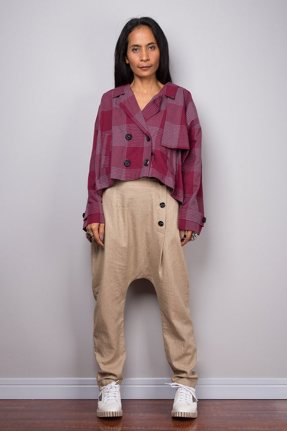 Jas blouse geruit hot sale