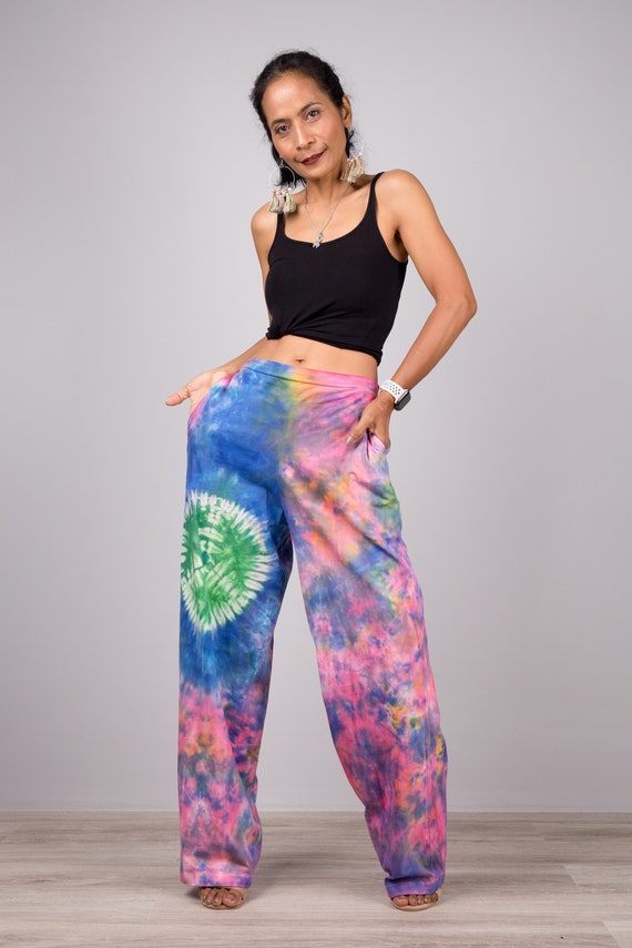 Tie Dye Pantalones Pantalones de verano - Etsy