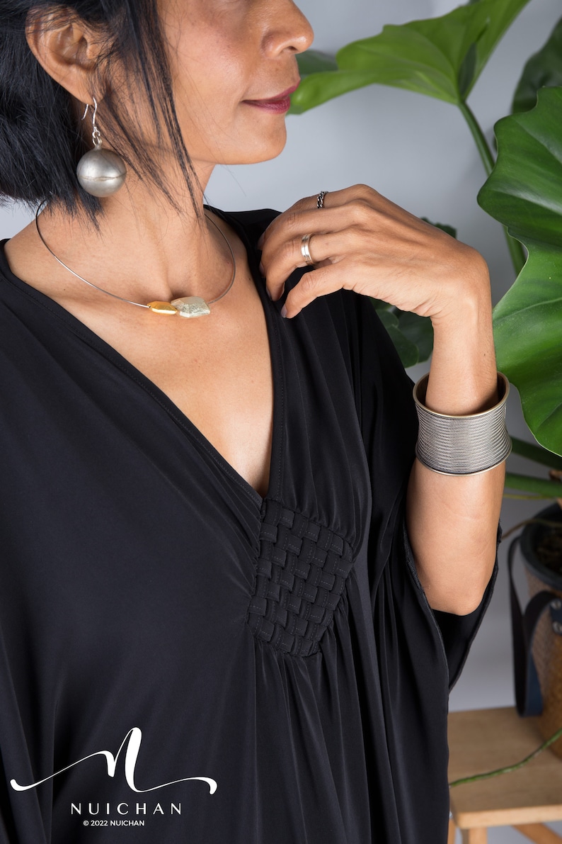 Black Kaftan Dress, Caftan Maxi Dress, long sleeve black dress, Large Black grecian evening dress, Plus size kaftan dress