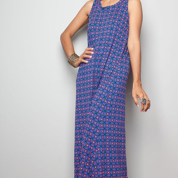 RESERVED / Sleeveless Maxi Dress / Boho Dress : Autumn Thrills Collection No.3