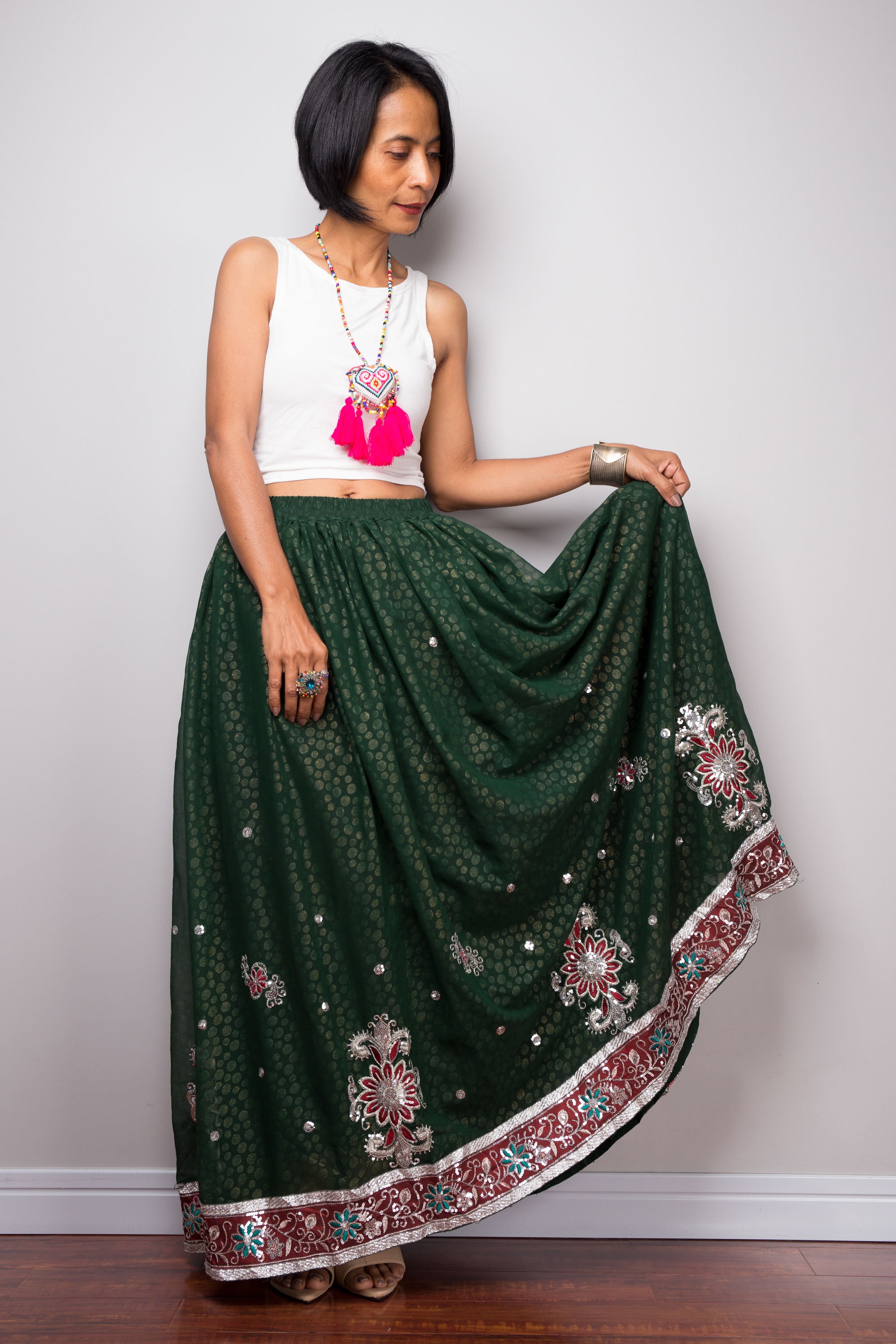 draped saree skirt