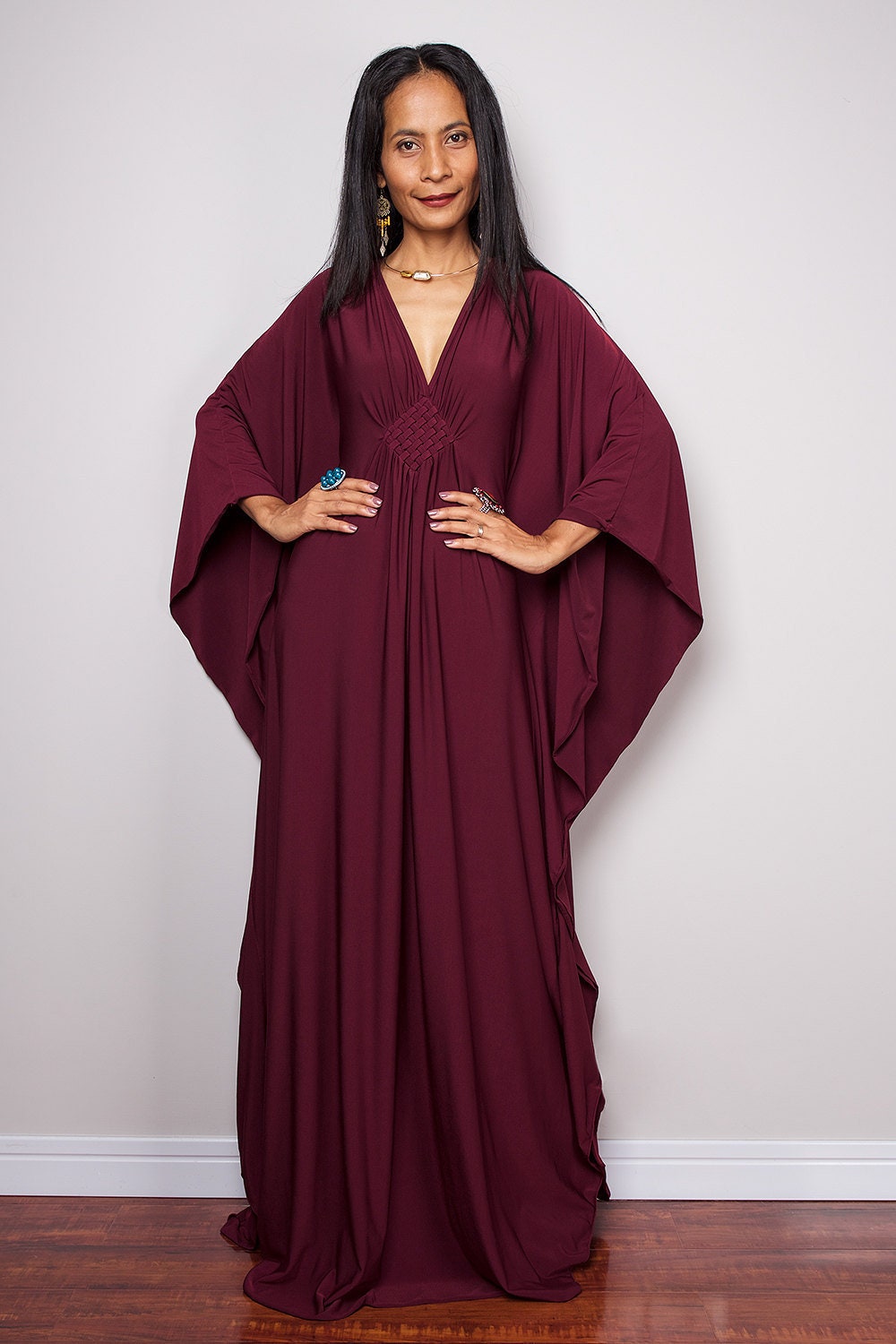 Maroon Long Gown - Etsy