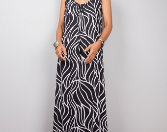 black and white tank maxi dress Baltic Born Womens Jesse Ribbed Tank Maxi Dress | Ivory + Black