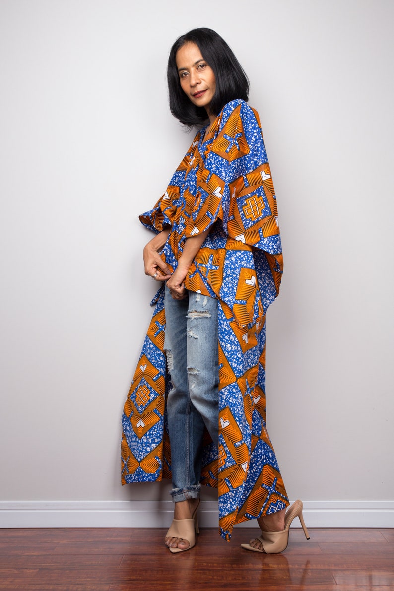 Ankara Kaftan top African print tunic top beachwear tunic | Etsy