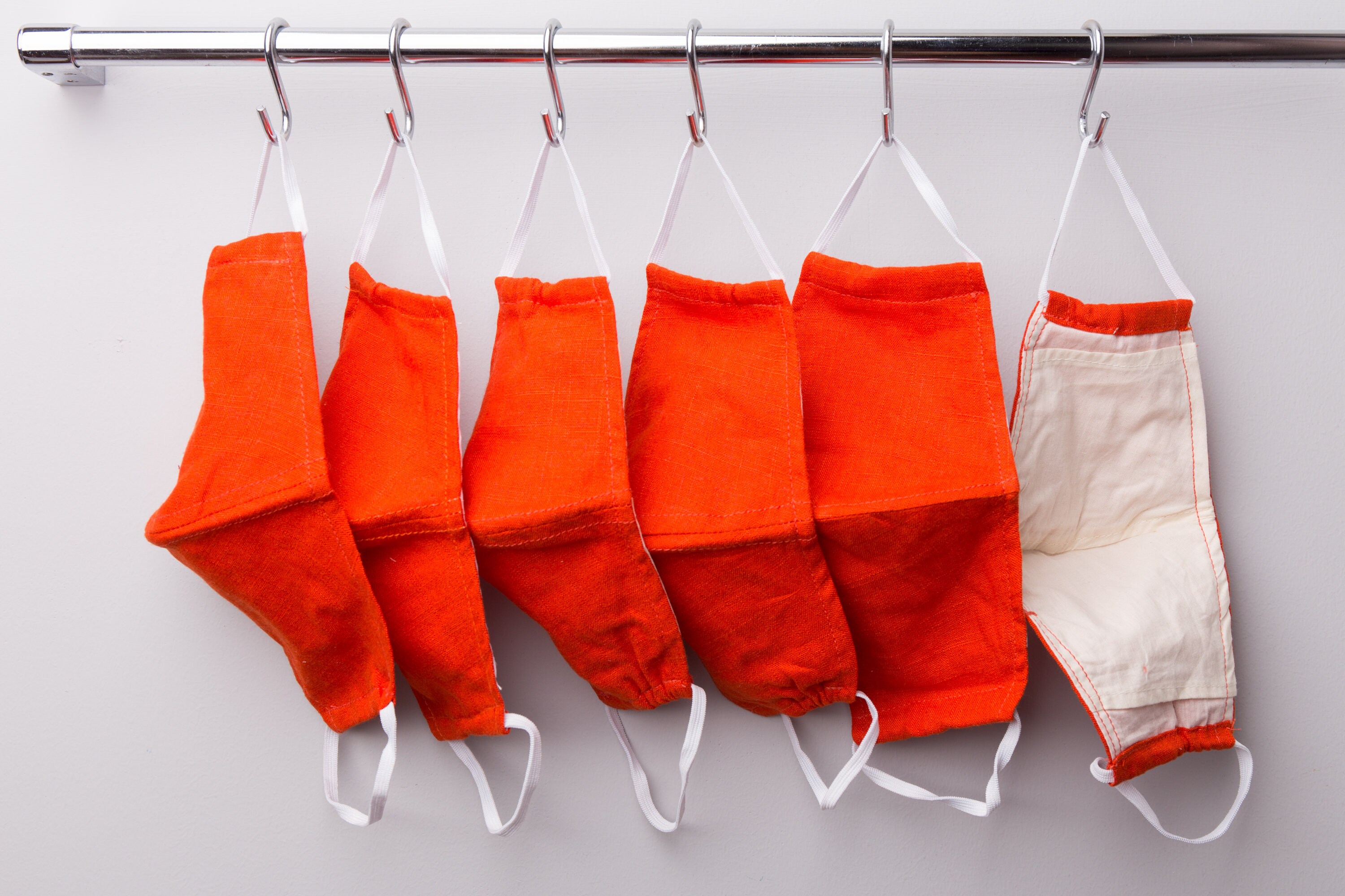 3 pcs pack Orange Face Mask Mask with filter pocket 3 Etsy