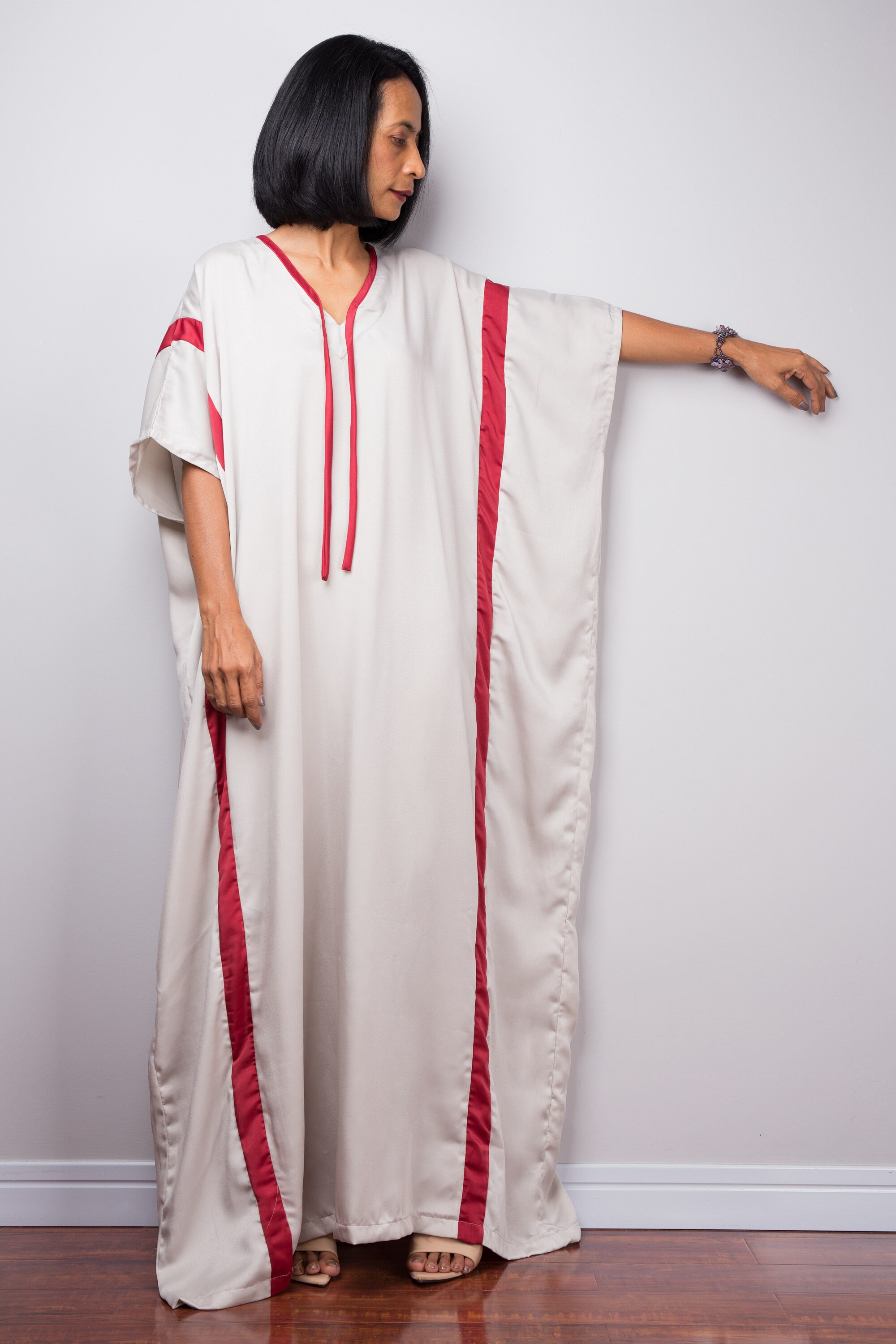 Trendy Party Wear Jacket Style Kaftan  Gray
