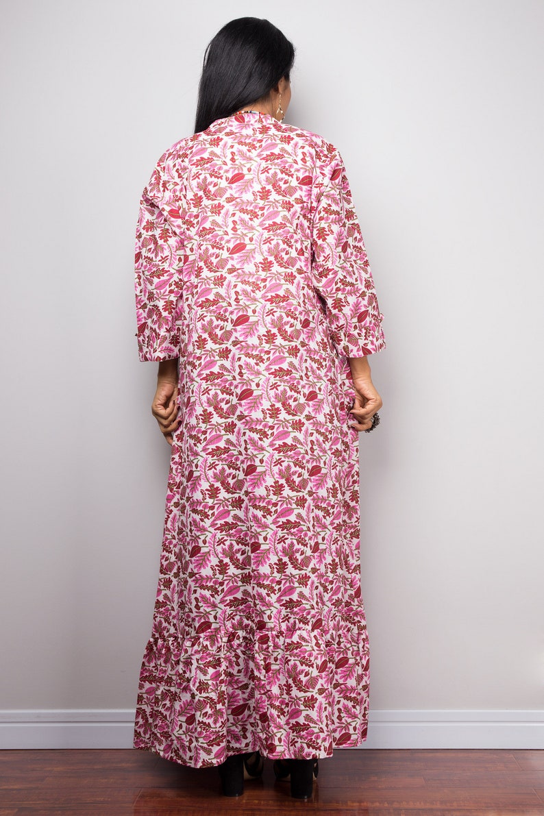Cardigan Kimono, Pink Duster Vest , Wrap Cape, Beach cover up, Lounge robe image 6