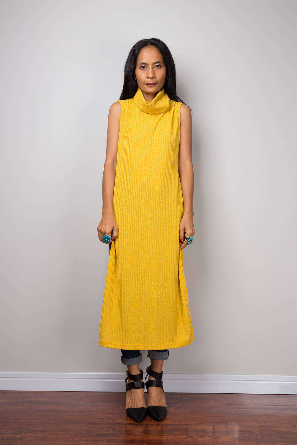 新品 DRESS Plain Turtleneck イエロー Mサイズ DRESS Plain Turtleneck [YELLOW] - Fresh Service NECESSARY or
