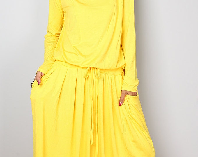 Yellow Maxi Dress Long Sleeve Yellow Dress MODEST Etsy