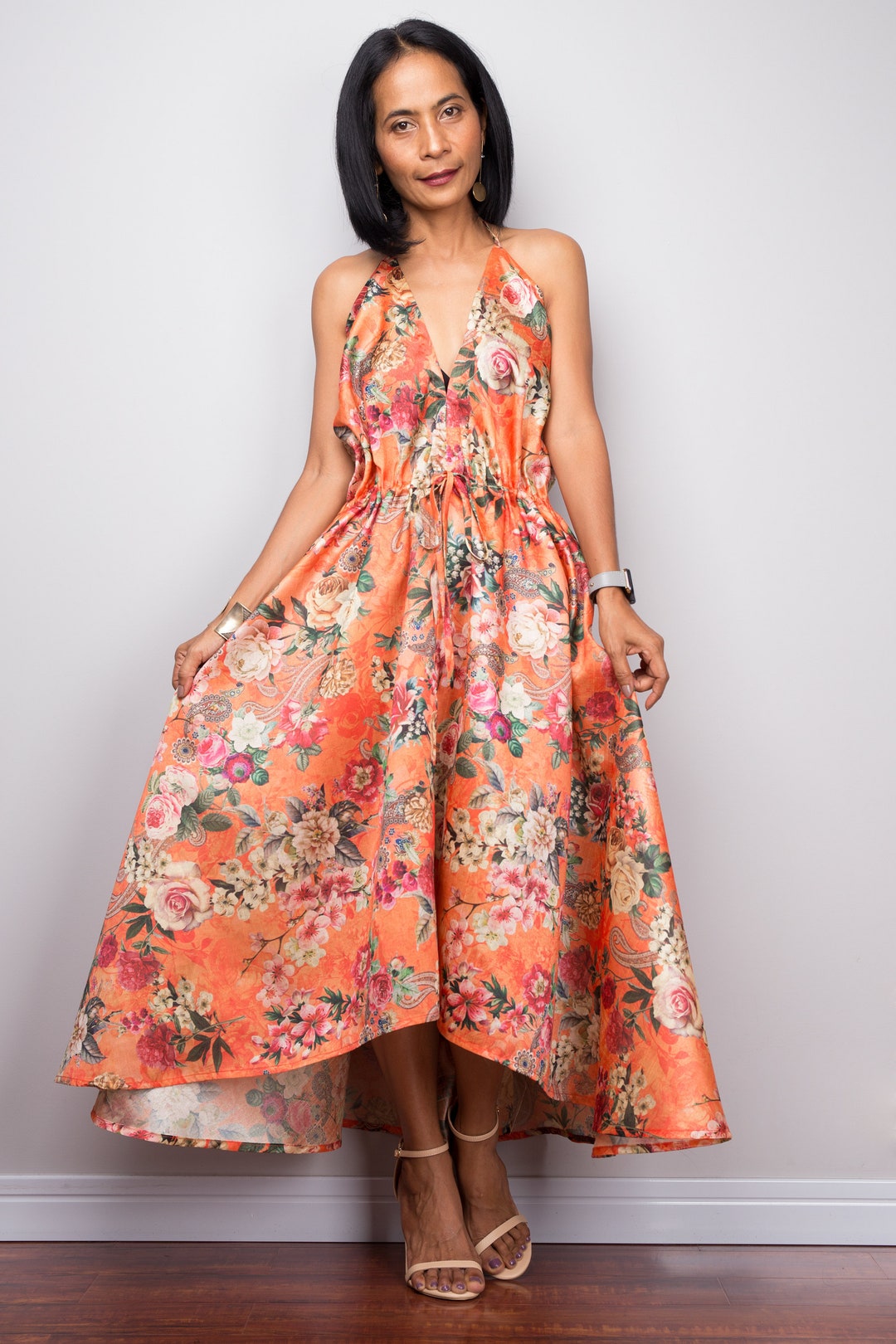 halter mini dress skims Evening Halter Wrap Mini Dress