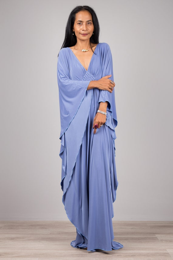 Blue Kaftan Dress Caftan Long Maxi 