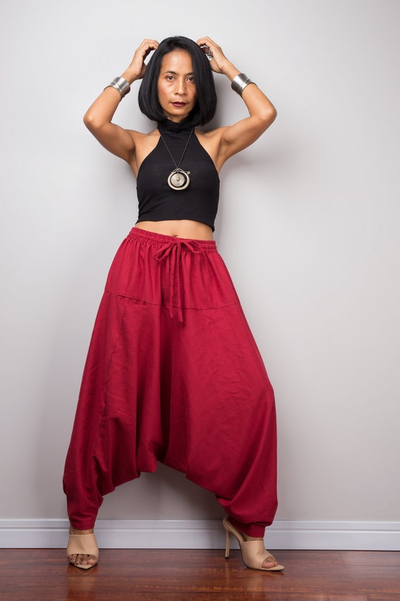 Red harem trousers Clearance