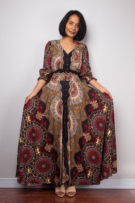 bohemian garden party dress