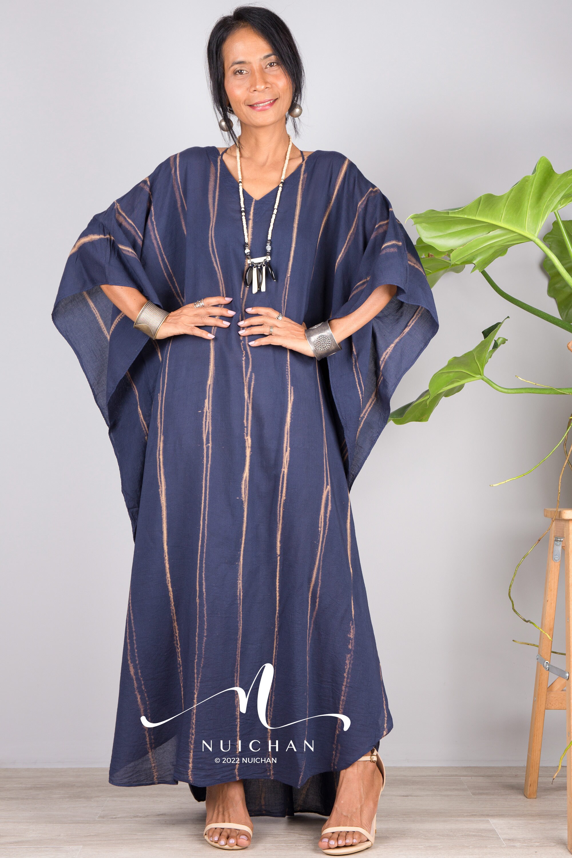 Plain top cotton kaftans