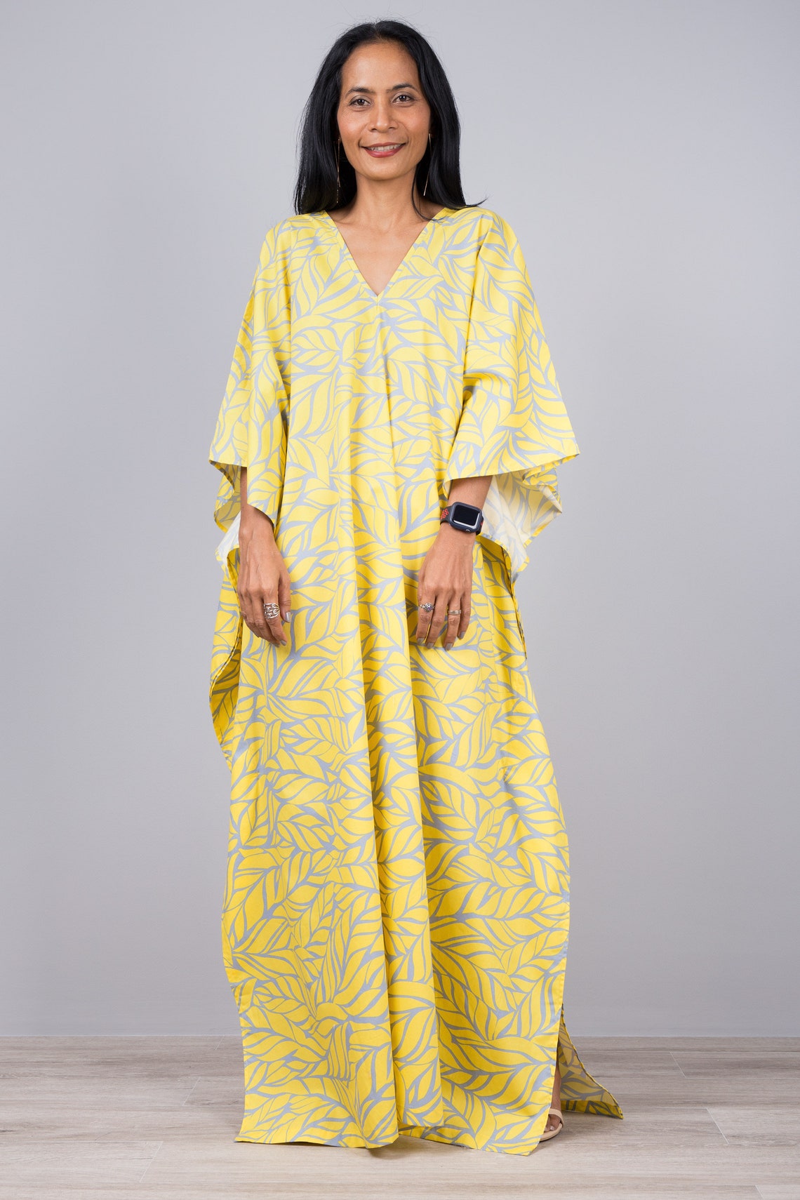 Cotton Dress Resort Kaftan Summer Kaftan Lounge Wear Boho Etsy